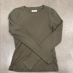 Madewell Olive Long Sleeve Top